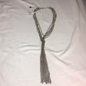 Icing silver necklace with Tags